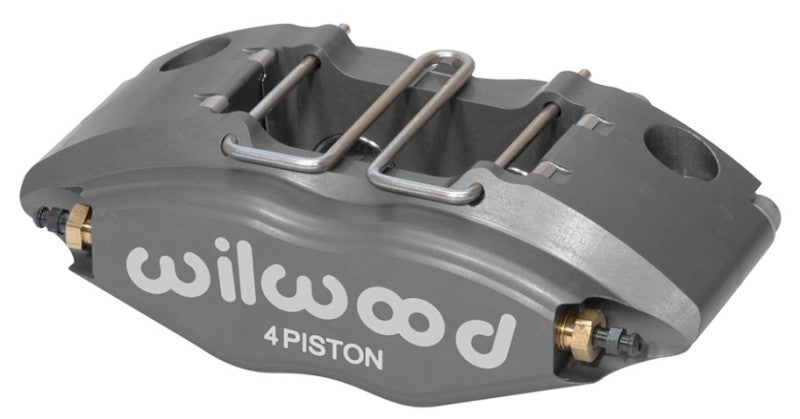 Wilwood Powerlite Brake Caliper - 4 Piston - Gray - 11.00 in OD x 0.500 in Thick Rotor - 5.08 in Radial Mount