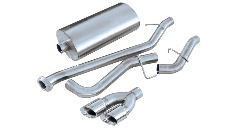 Corsa Sport Cat-Back Exhaust System - 3 in Diameter - Single Side Exit - Dual 4 in Polished Tips - GM LS-Series - GM Fullsize Truck 1999-2006