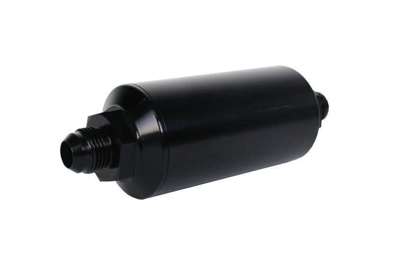 Aeromotive In-Line 10 Micron Fuel Filter - Cellulose Element - 8 AN Male Inlet - 8 AN Male Outlet - Black Anodized