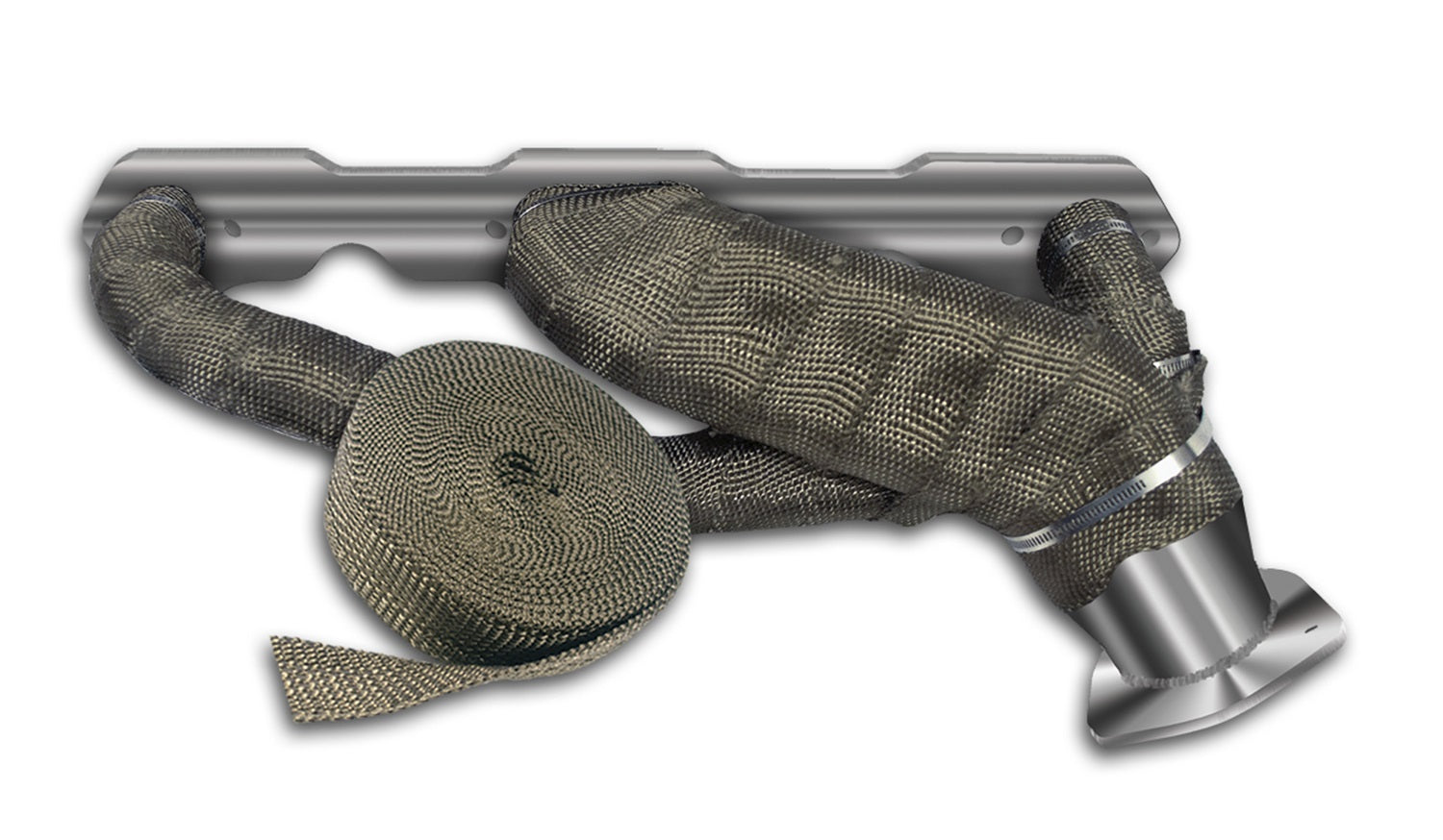 Thermo-Tec 1" Wide Exhaust Wrap 50 ft Roll Woven Fiberglass Carbon Fiber Look - Each
