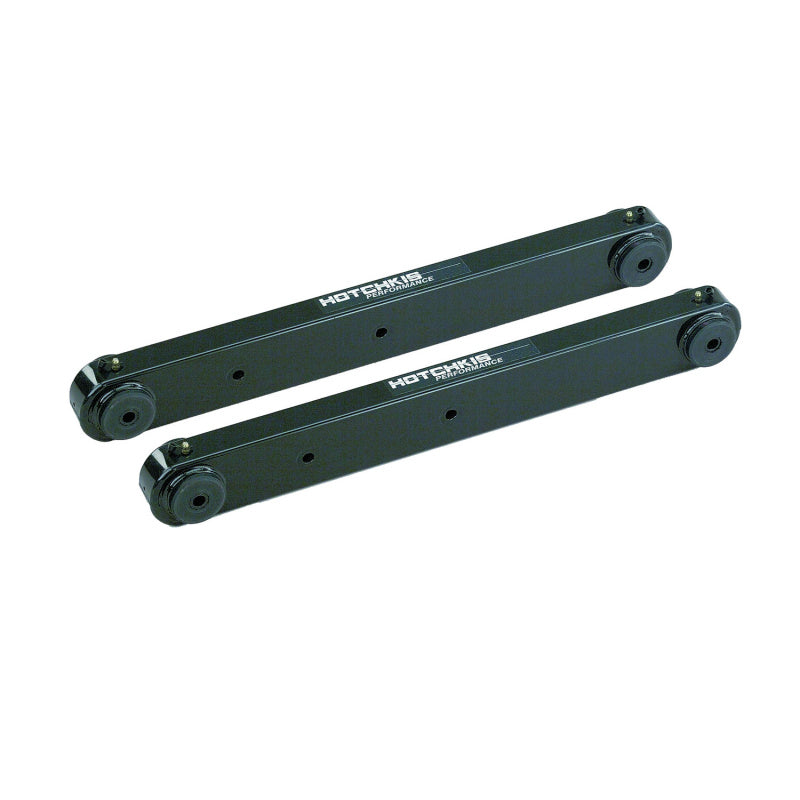 Hotchkis Rear Lower Rectangular Tubing Trailing Arm - Greasable - Polyurethane Bushing - Black Powder Coat - GM A-Body 1964-72 - Pair