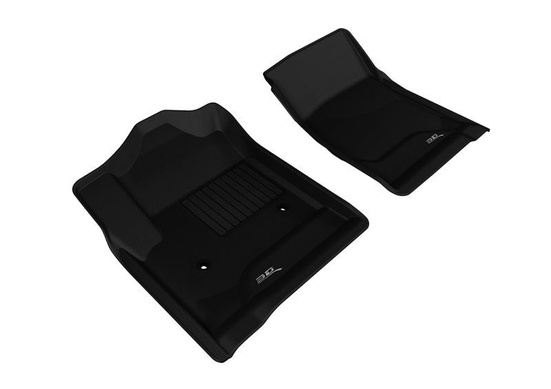 3D MAXpider Kagu Floor Liner - Front - Black/Textured - Regular Cab - GM Fullsize Truck 2014-18 - (Pair)