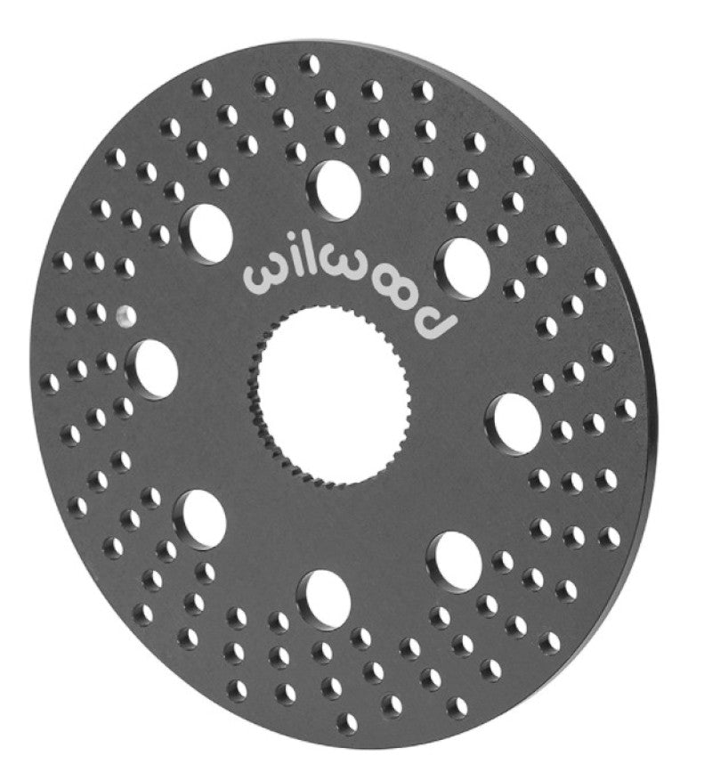 Wilwood Drilled Brake Rotor - 10.200" OD - 0.31" Thick - 42 Spline Axle Mount - Aluminum - Black - Sprint Car