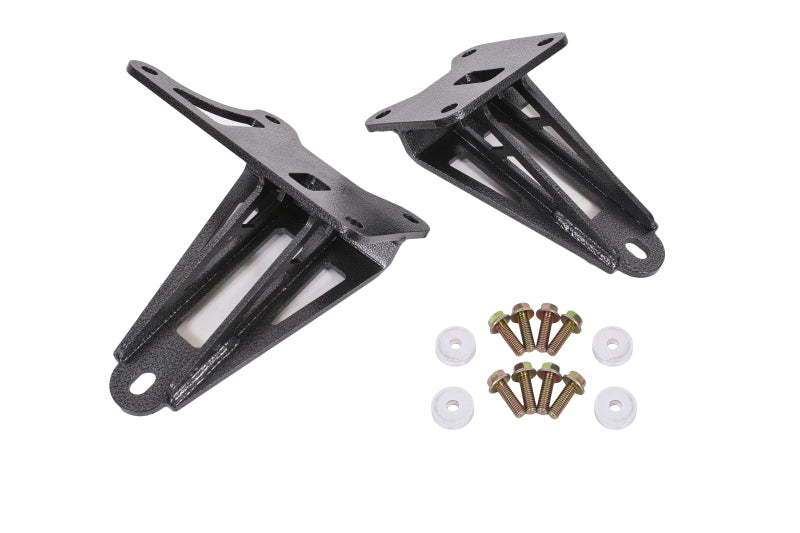 BMR Suspension Motor Mount - Bolt-On - Bracket - Adjustable Height - Black Powder Coat - Ford Mustang 2015-17