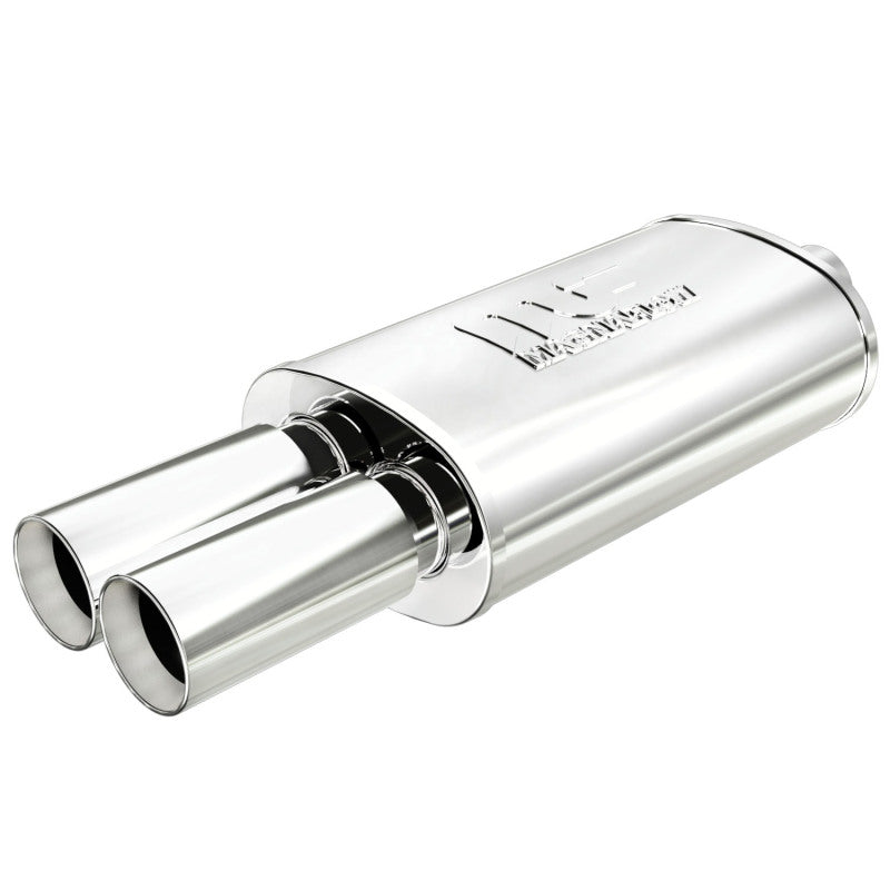 Magnaflow Performance Exhaust Street Series Muffler 2-1/4" Center Inlet 3" Dual Outlet 14 x 8 x 5" Oval Body - 24" Long