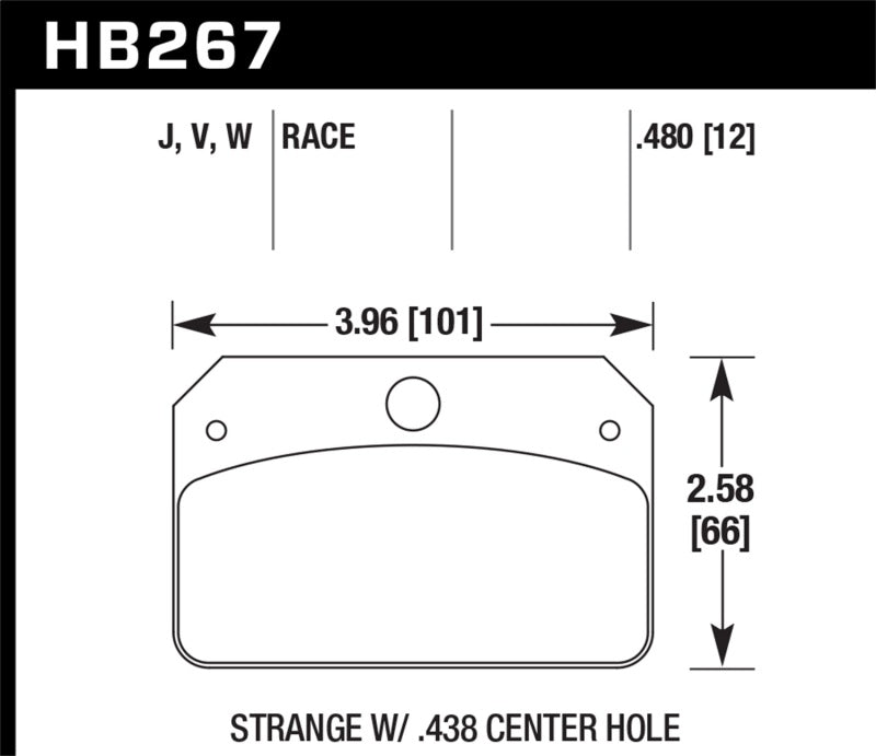 Hawk Performance DR-97 Compound Brake Pads - Drag Race - Strange 4 Piston - (Set of 4)