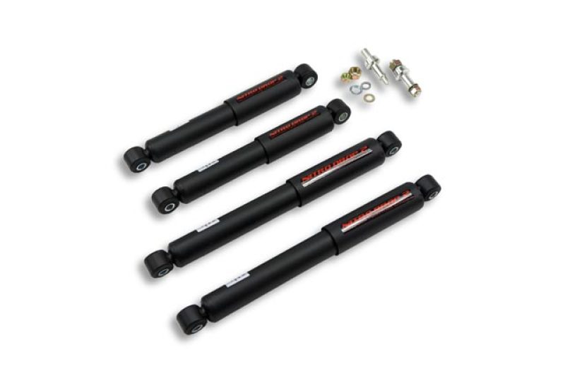 Belltech Nitro Drop 2 Shock Twintube Steel Black Paint - Rear - 0 to 5" Lowered