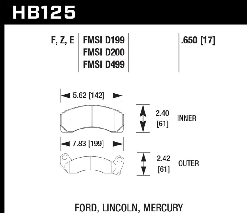 Hawk Disc Brake Pads - Blue 9012 w/ 0.650 Thickness