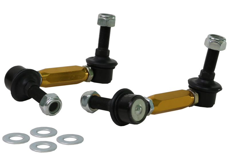 Whiteline Performance Rear Adjustable End Link - Adjustable - Gold Anodized / Black - Ford Focus 2019-17 / Ford Mustang 2015-18 - Pair