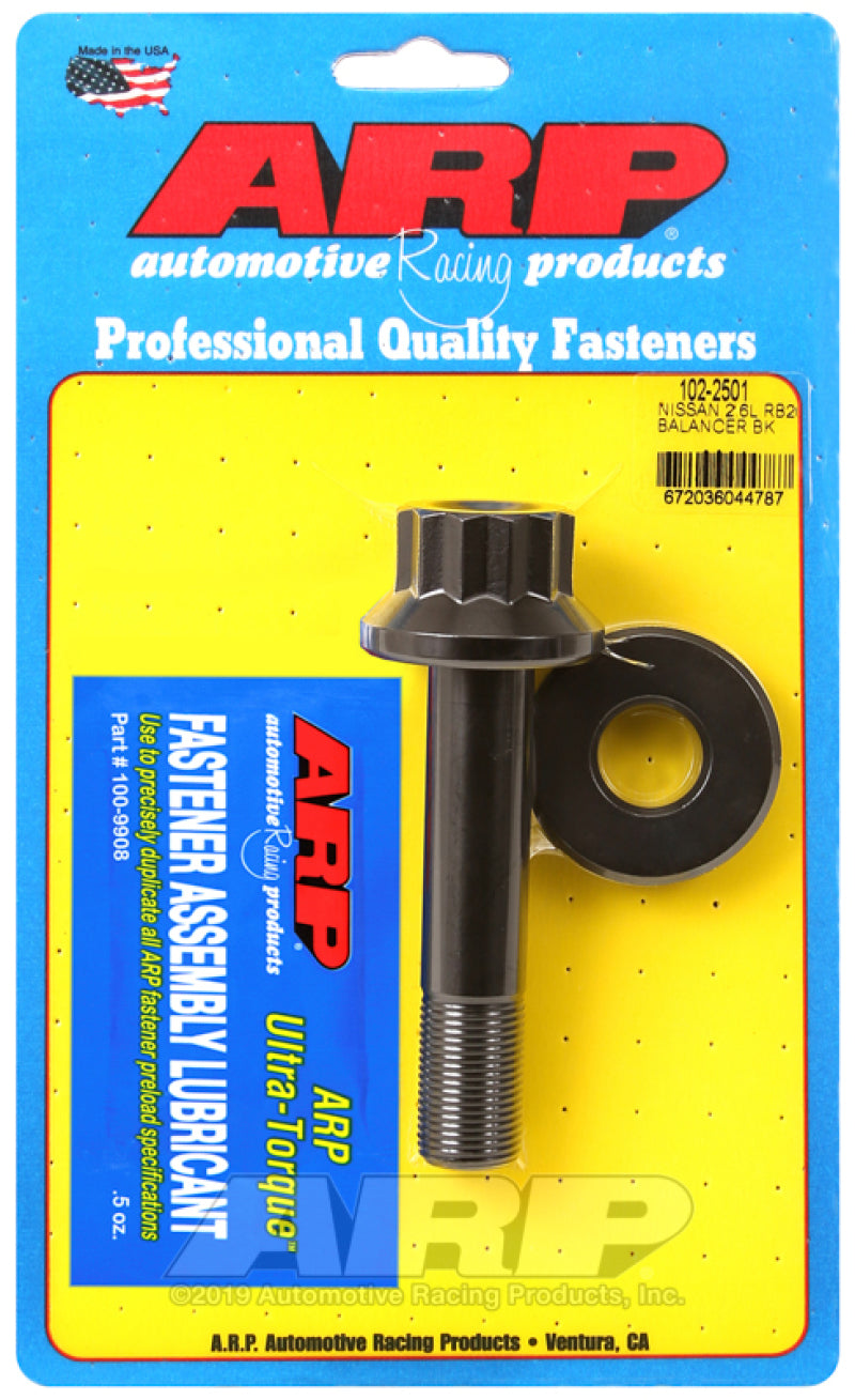 ARP Harmonic Balancer Bolt - 3.500" Long - 27 mm 12 Point Head - Chromoly - Black Oxide - Nissan