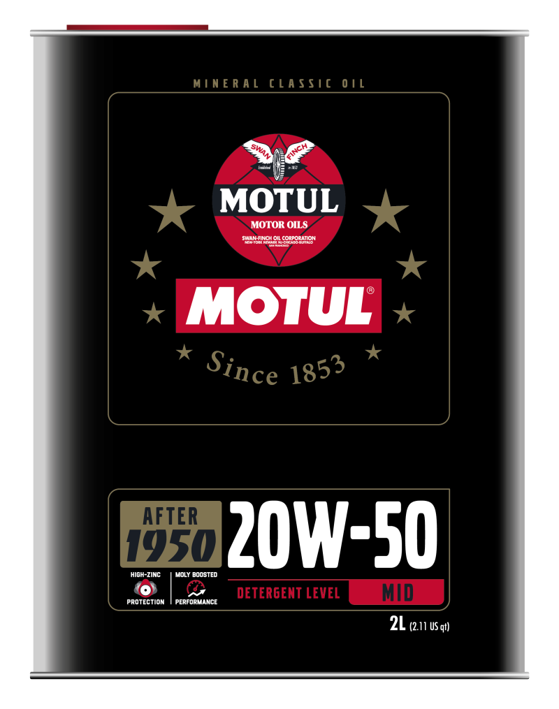 Motul Classic Performance 20W50 Motor Oil - 2 L Can (Case of 10)