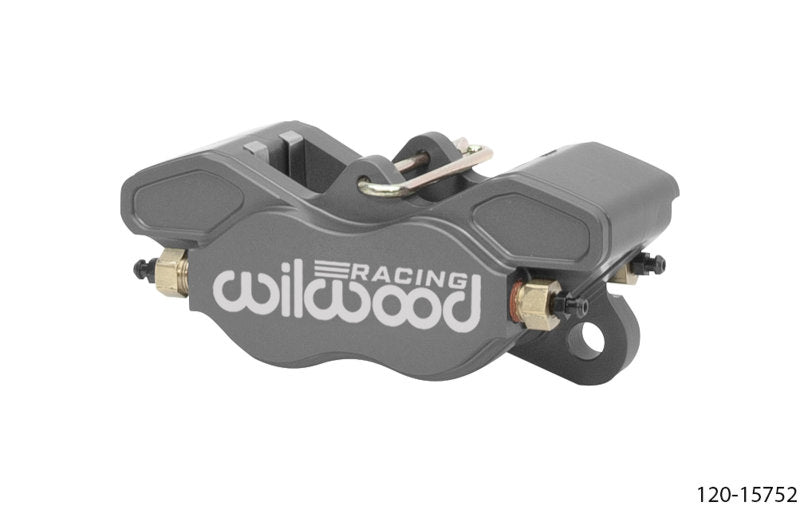 Wilwood GP320 Brake Caliper - 4 Piston - Gray - 11.50 in OD x 0.240 in Thick Rotor - 3.50 in Lug Mount - Passenger Side