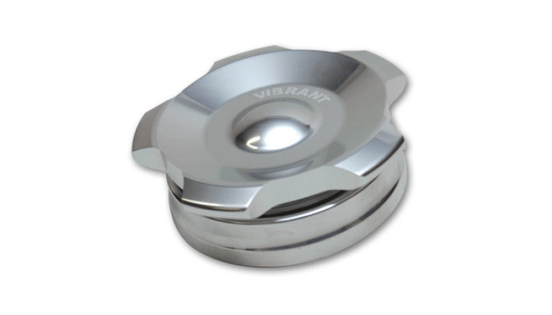 Vibrant Performance Polished Aluminum Fill Cap w/Aluminum Weld Bung 2"