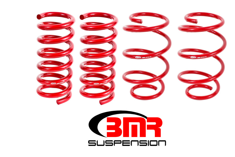 BMR Suspension Lowering Springs - Performance Version - Red - 2015-17 Mustang