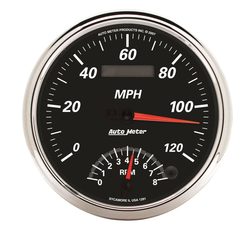 Autometer Designer Black II Series Speedometer/Tachometer - Analog - 5 in Diameter - Black Face