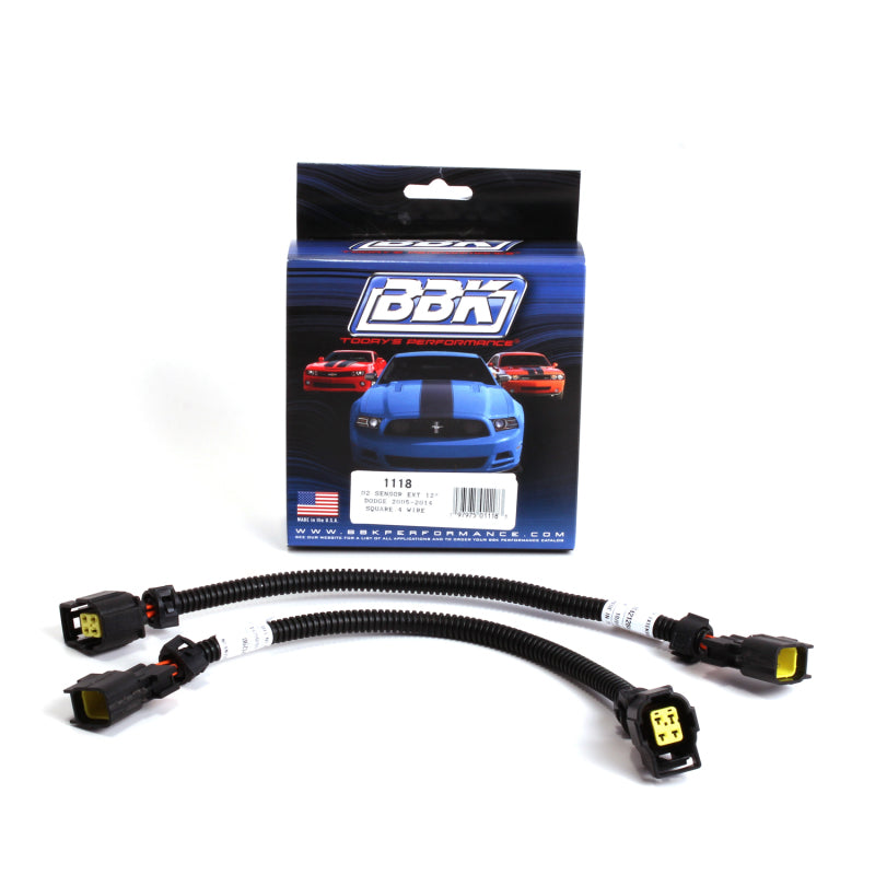 BBK Performance Front Oxygen Sensor Extension - 12" Long - Mopar Gen III Hemi - Mopar LD-Body 2005-19 (Pair)