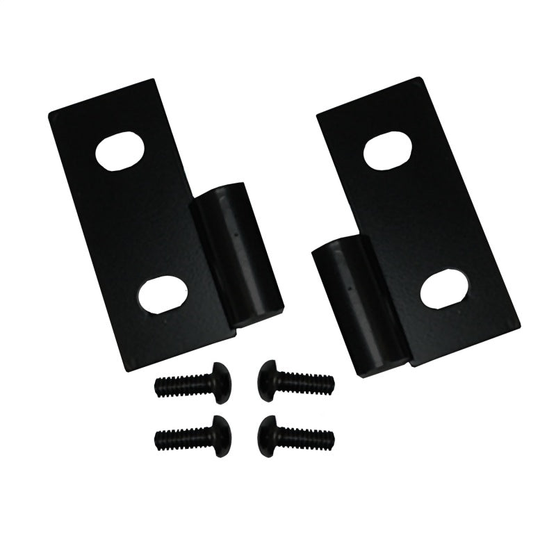 Rugged Ridge Lower Door Hinge Brackets Black 76-06 Jeep CJ