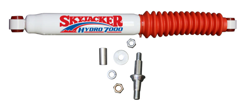 Skyjacker 7000 Series Steering Stabilizer - White Paint - Jeep Wrangler YJ 1987-96