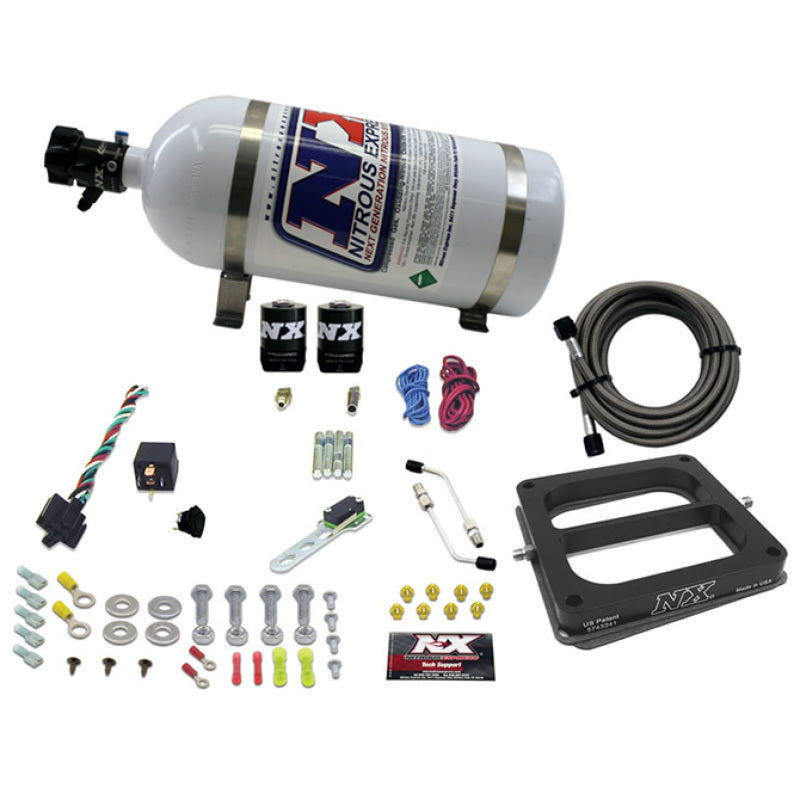 Nitrous Express Pro-Power Nitrous Oxide System - 100-500 HP - 10 lb Bottle - Dominator Flange - White - Universal EFI