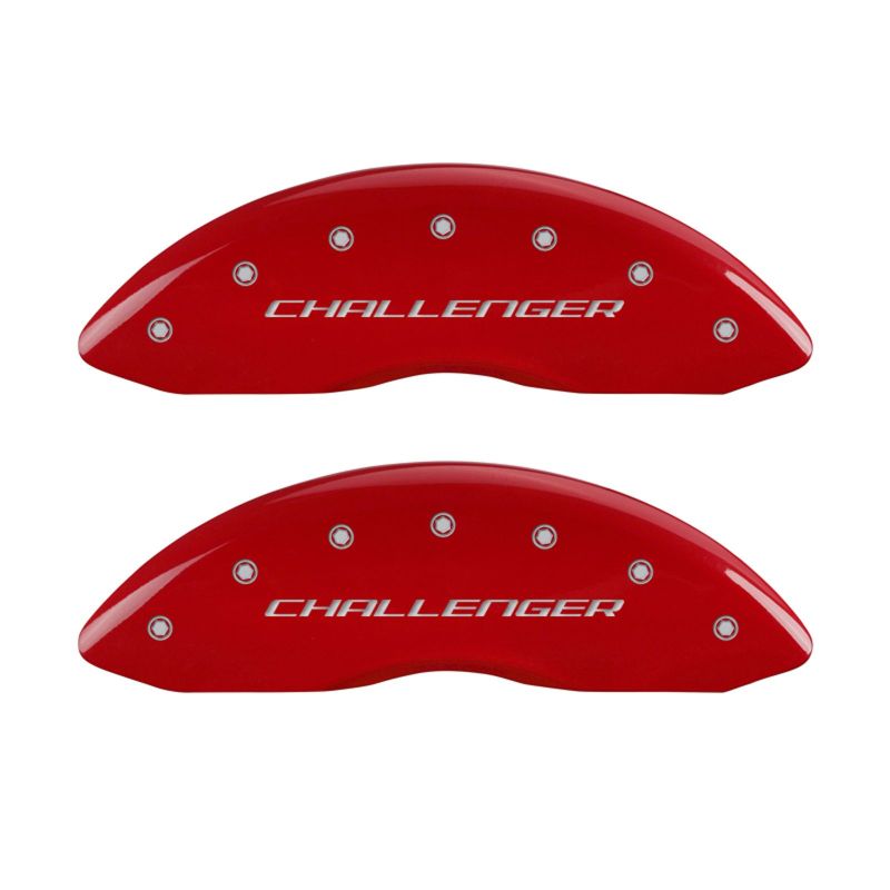 Mgp Caliper Cover Challenger Logo Front Brake Caliper Cover RT Logo Rear Aluminum Red - Mopar LC-Body 2011-13