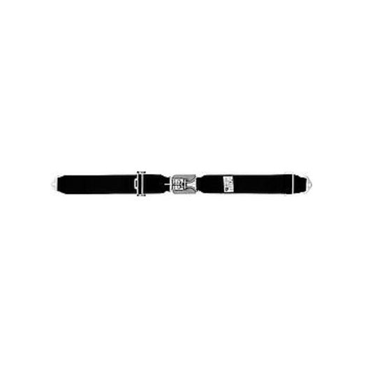 Simpson 5-Point Standard Latch & Link Lap Belt - Pull Up Adjust - 62" Bolt-In - Black