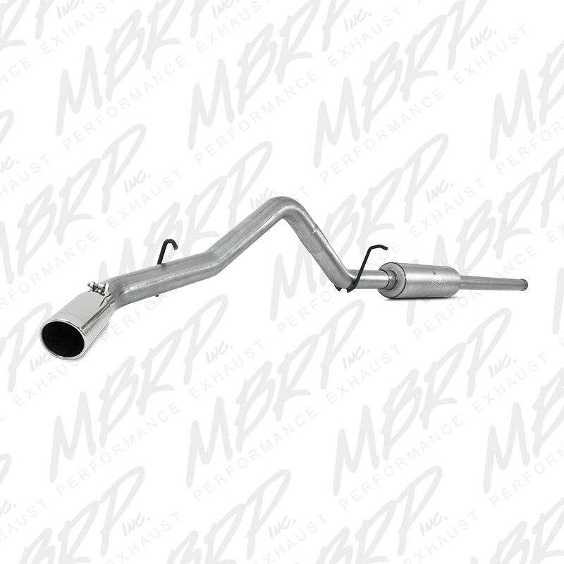 MBRP Installer Series Cat-Back Exhaust System - 3 in Diameter - Stainless Tip - GM V6 / GM LS-Series - GM Fullsize Truck 2014-18