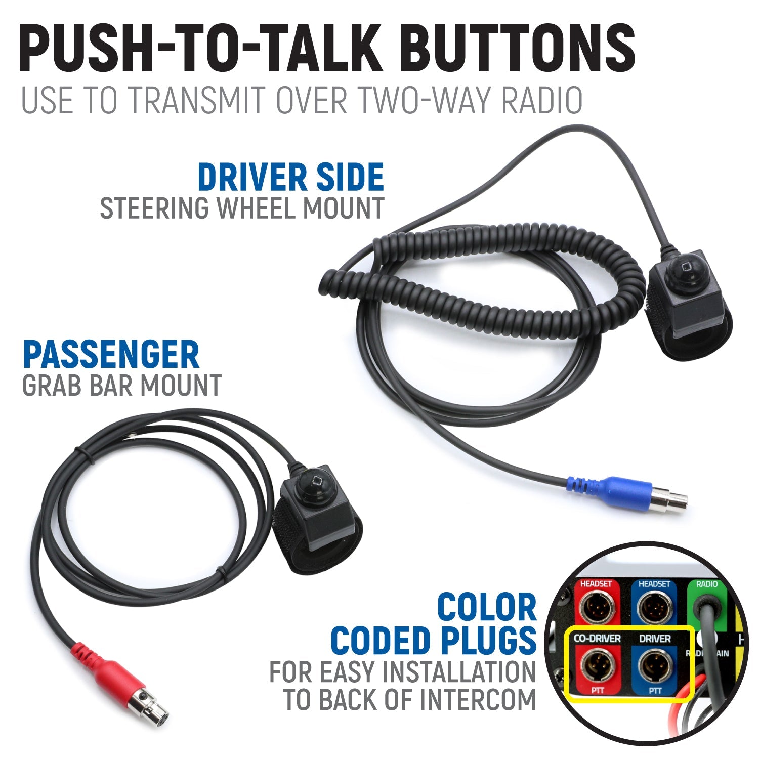 Rugged Radios STX STEREO Complete Master Communication Kit /w Intercom & 2-Way Radio - M1 VHF Business Band MCK-STX-2P-M1