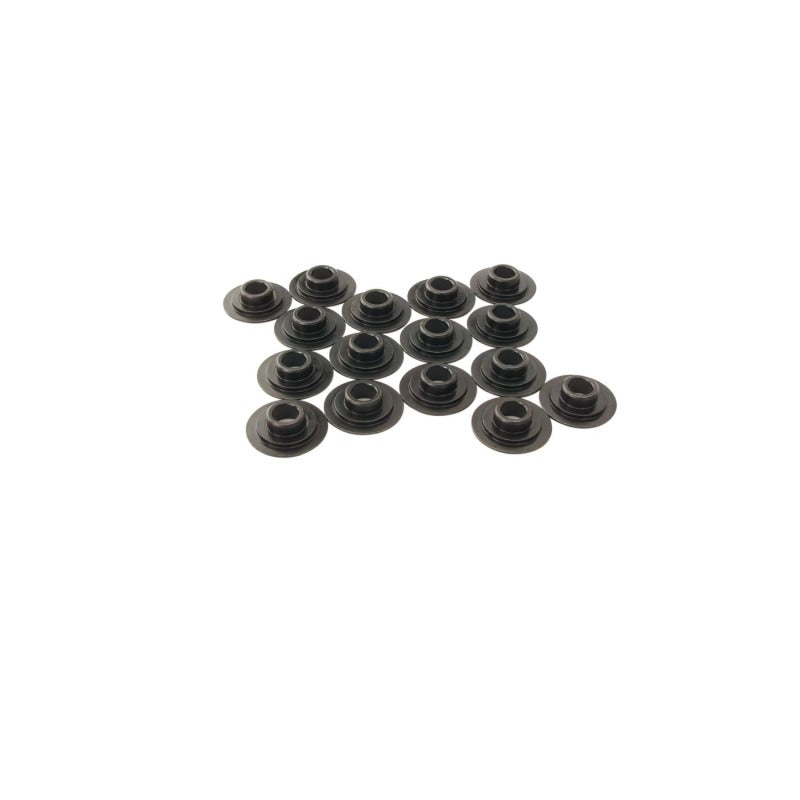 Comp Cams Super Lock 10 Degree Valve Spring Retainer - 10 Degree - 1.125 in / 0.745 in OD Steps - 1.500-1.550 in Dual Spring - Chromoly - Black Oxide - Set of 16