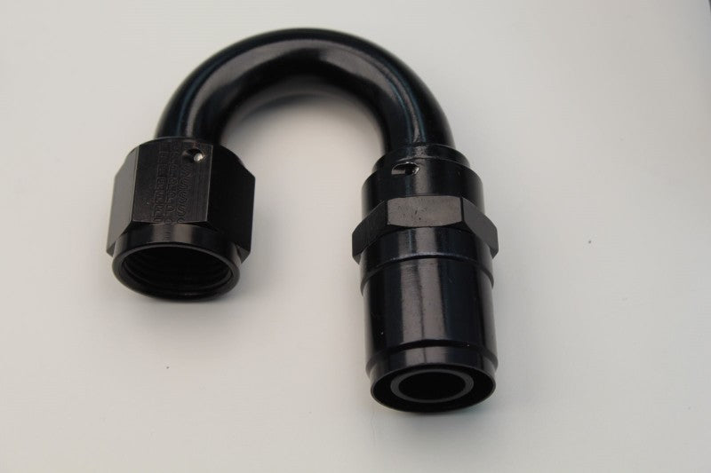 Fragola Race-Rite Crimp-On 120 Degree Hose End - 12 AN Hose Crimp to 12 AN Female - Black Anodized