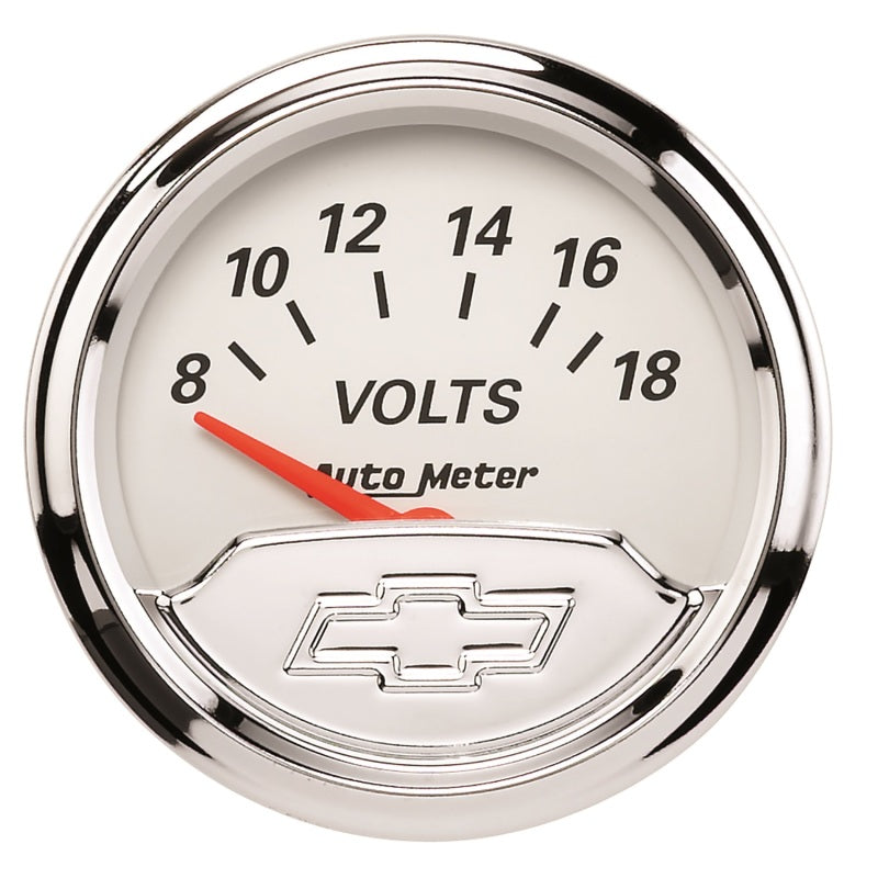 Auto Meter 2-1/16 Voltmeter Gauge Chevy Bowtie Series