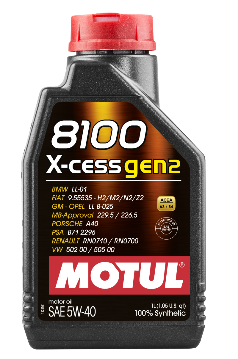 Motul X-Cess 5w40 Synthetic Motor Oil - 1 L Bottle (Set of 12)