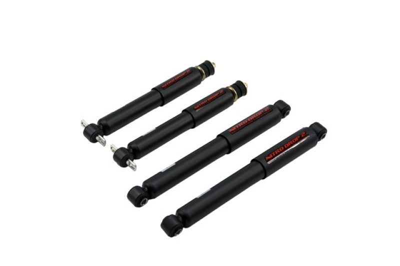 Belltech Nitro Drop 2 Shock - 1 to 3 in Lowered - Twintube - Black - Front/Rear - GM Fullsize Truck 1999-2007