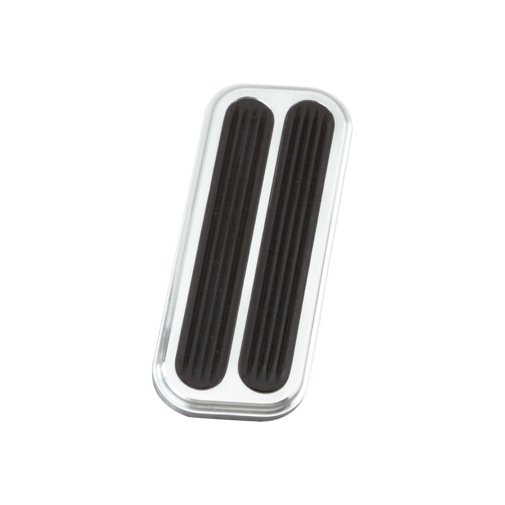 Lokar Gas Pedal Pad - Rubber Pads - Billet Aluminum - Brushed - GM Fullsize Truck 1973-75