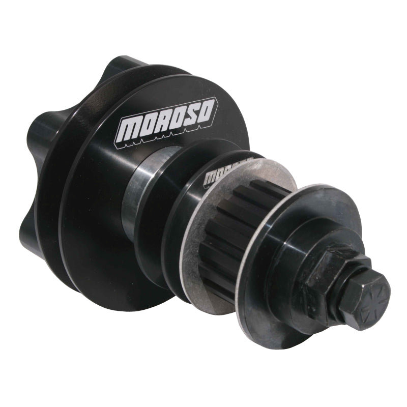 Moroso Performance Products Racing Oil Pump Belt Drive Dry Sump/External Oil Pump Aluminum Black Anodize - Short Water Pump