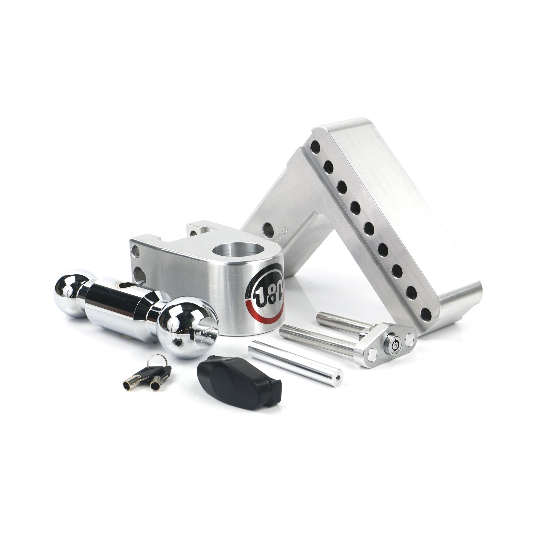 Weigh Safe Ball Mount Hitch - 2/2-5/16" Hitch - 6" Drop - 8000/18500 lb Capacity - Aluminum/Steel/Chrome