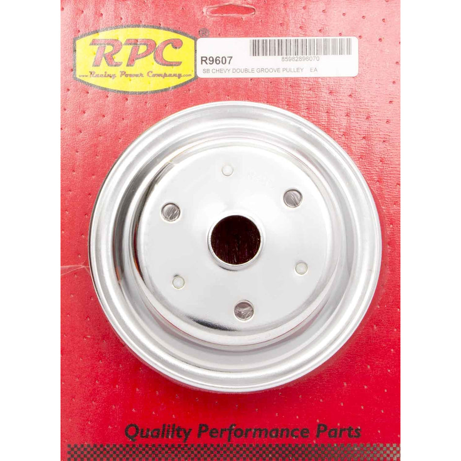 Racing Power Co-Packaged Chrome Steel Crankshaft Pulley 2Groove Long WP