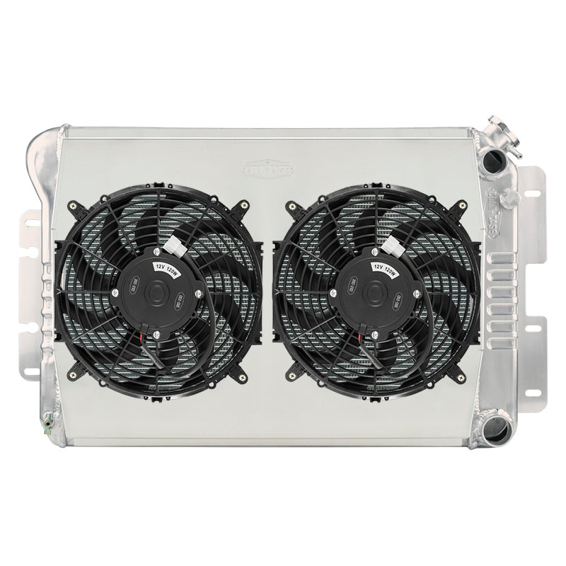 Cold-Case Polished Aluminum Radiator and Fan - 30 in W x 19 in H x 6.250 in D