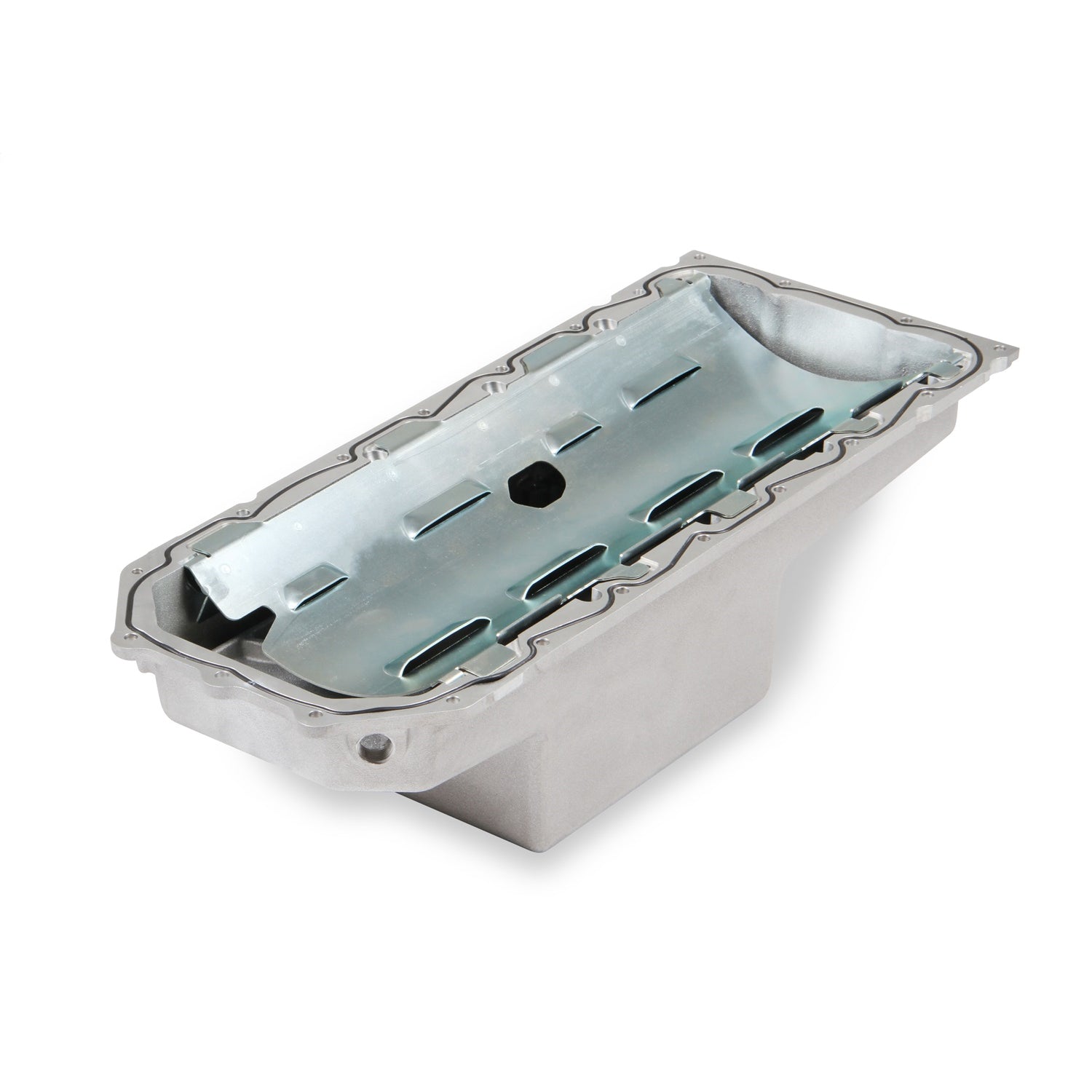 Holley Retrofit Engine Oil Pan - Mid Sump - 6 qt - 6-2/5" Deep - Baffle/Pickup/Tray - Aluminum - Mopar Gen III Hemi