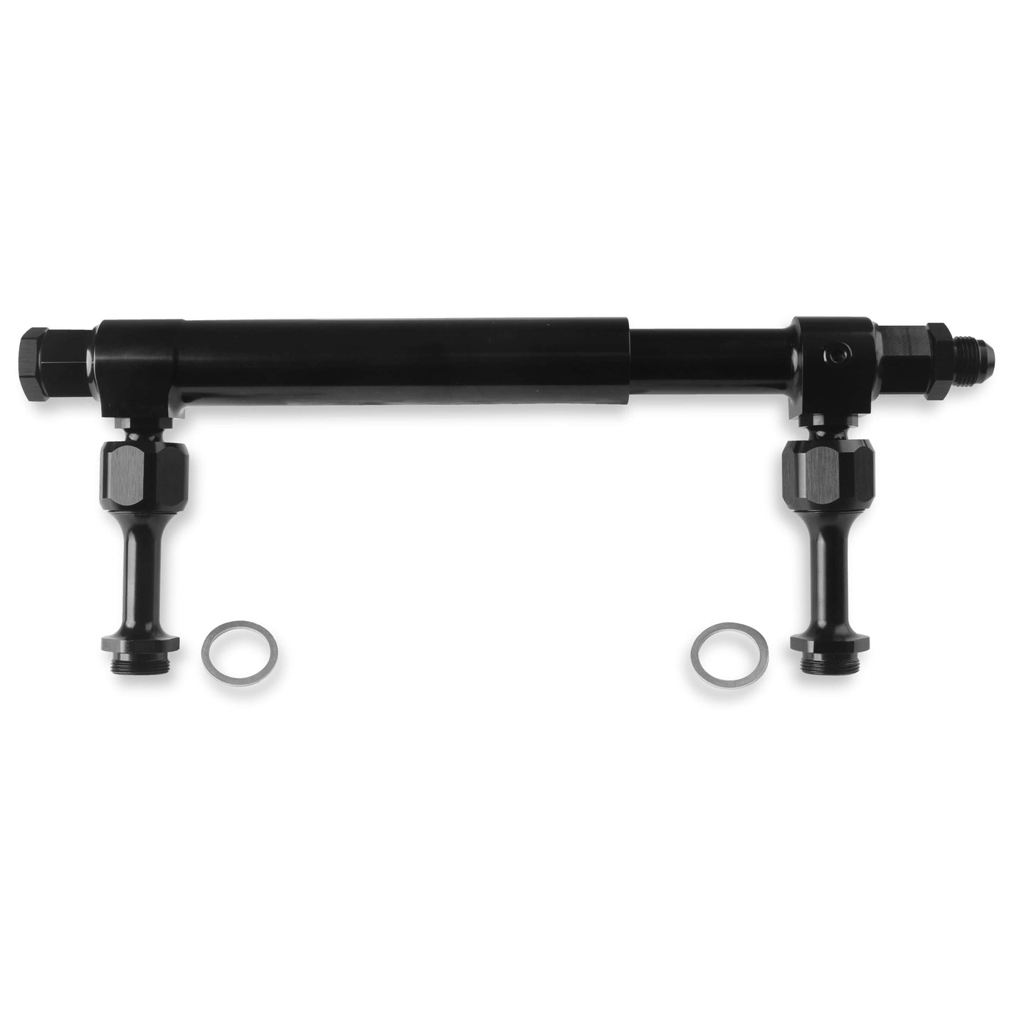 Earl's #-08 AN Adjustable Fuel Log - Billet Aluminum Black