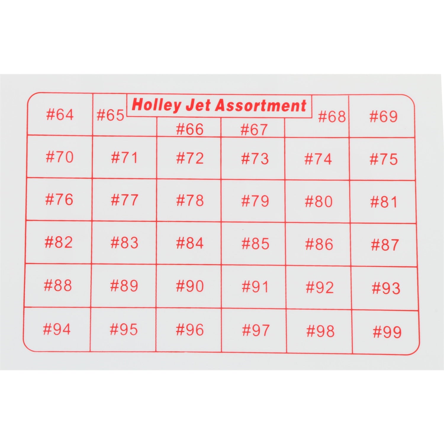 Holley Jet Assortment Kit