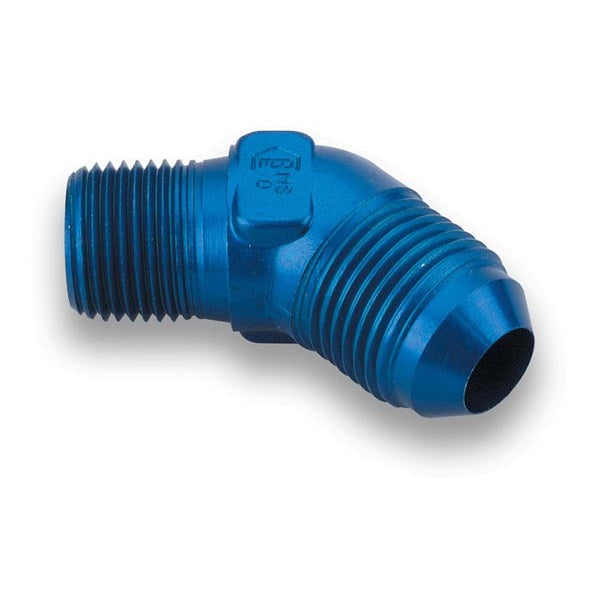 Earl's Aluminum 45 NPT to AN Adapter - 1/2" NPT to -10 AN