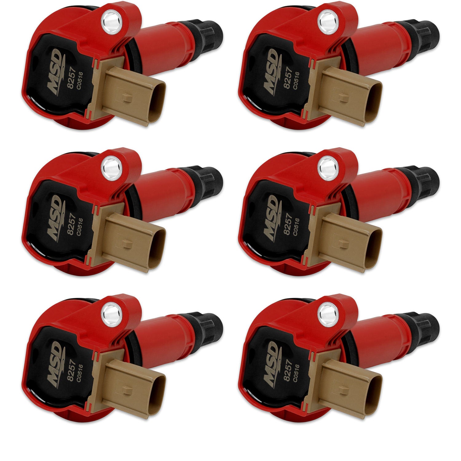 MSD Coils 6pk Ford Eco-Boost 3.5L V6 11-16 Red
