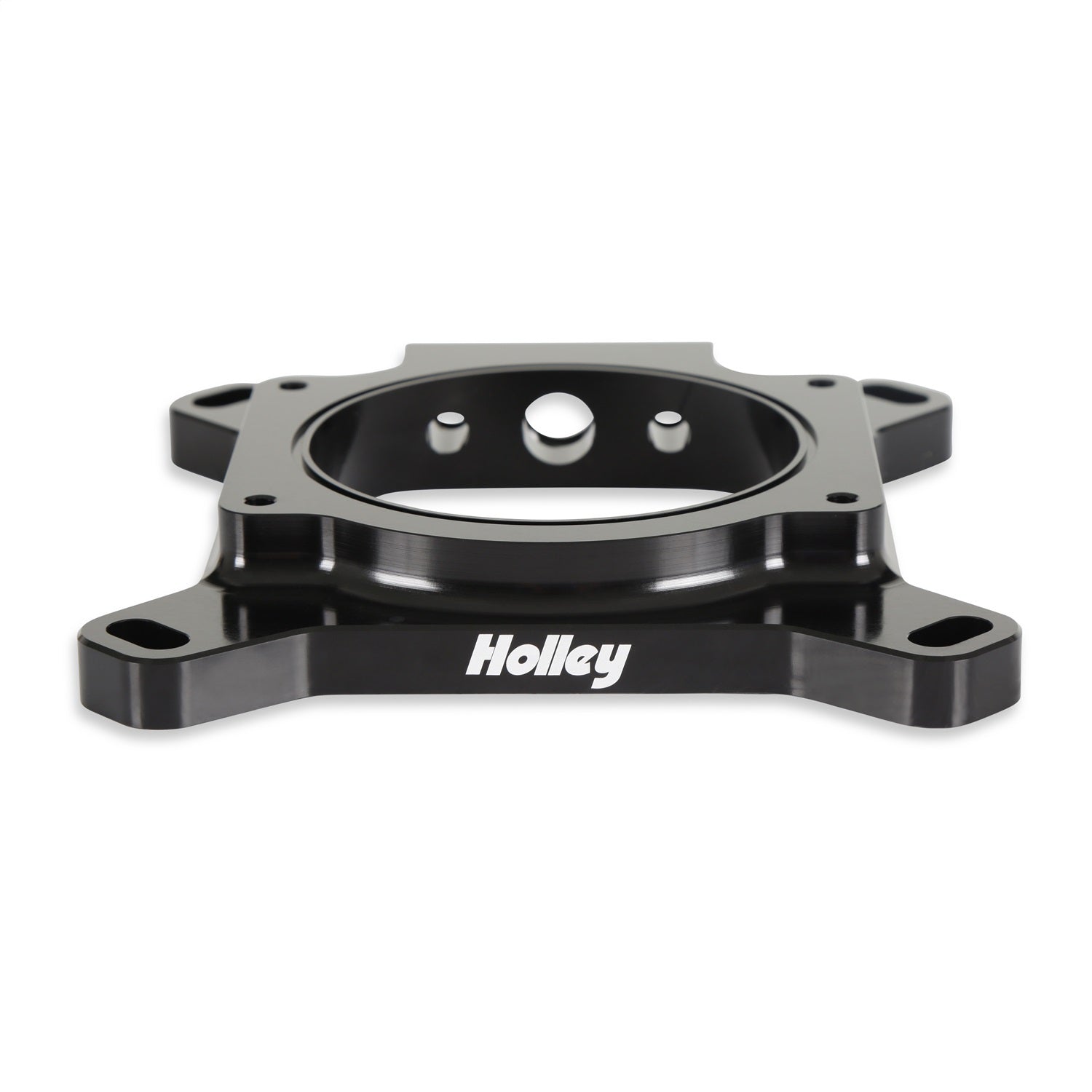 Holley EFI Throttle Body Adapter - 1 in Thick - Black - Holley 4150 to Drive-By-Wire LS - GM LS-Series