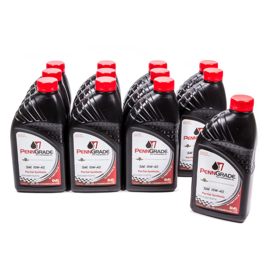 PennGrade Racing Oil 15w40 Racing Oil Cs/12Qt Partial Synthetic