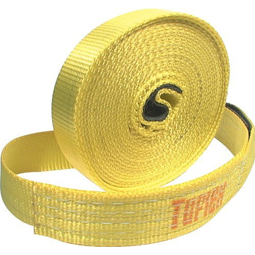 Tuflex 3" Wide Tow Strap 30 ft Long 22,500 lb Capacity Nylon - Yellow