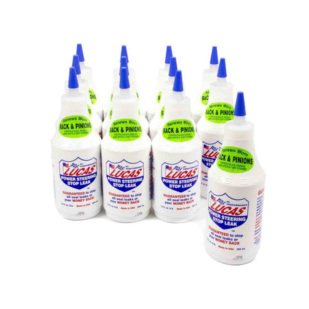 Lucas Oil Products Stop Leak Power Steering Fluid 12.00 oz - Set of 12