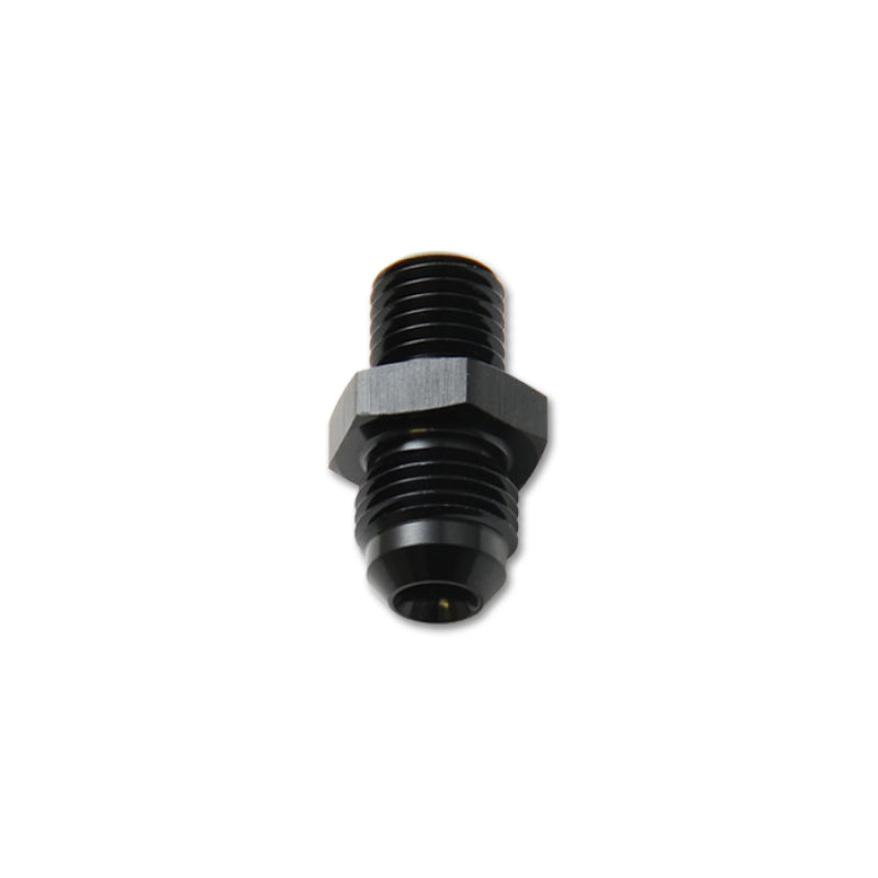 Vibrant Straight Adapter - 4 AN Male to 12 mm x 1.50 Inverted Flare Male - Black Anodized