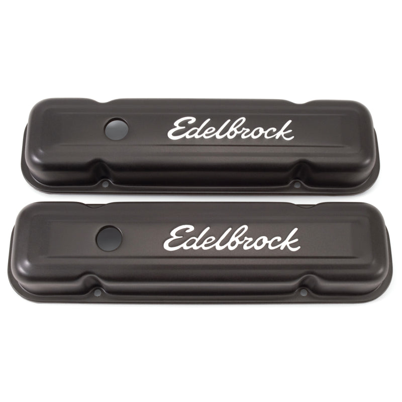 Edelbrock Signature Series Valve Covers Short Breather Hole Grommets - Edelbrock Logo