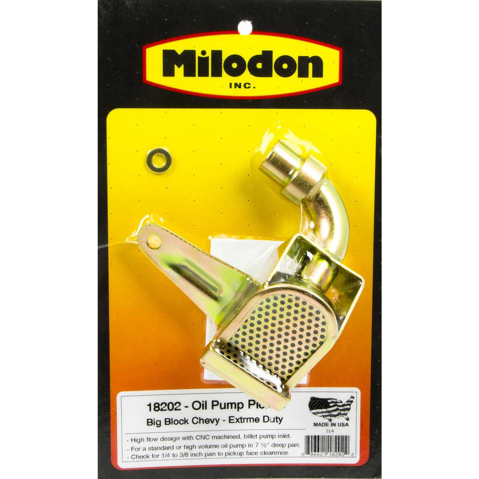 Milodon Oil Pump Pick-Up - BB Chevy Extreme Duty