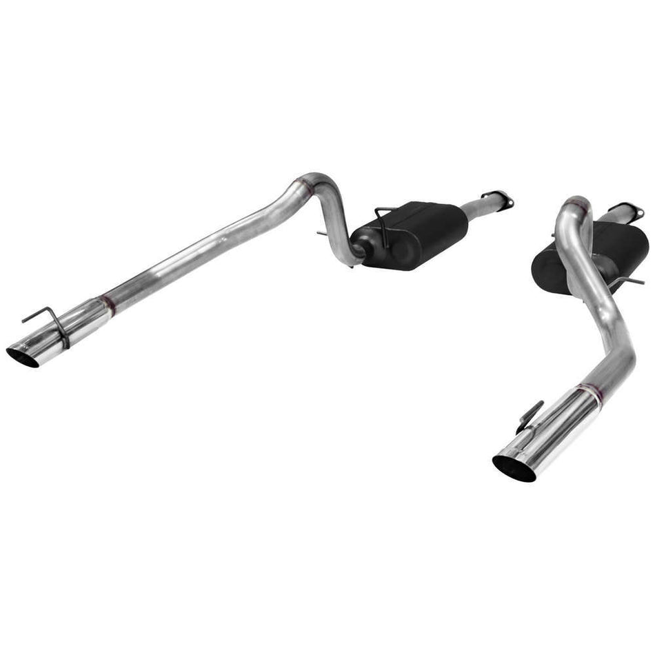 Flowmaster American Thunder Cat-Back Exhaust System - 2-1/2 in Tailpipe - 3 in Tips - Ford Mustang 1999-2004